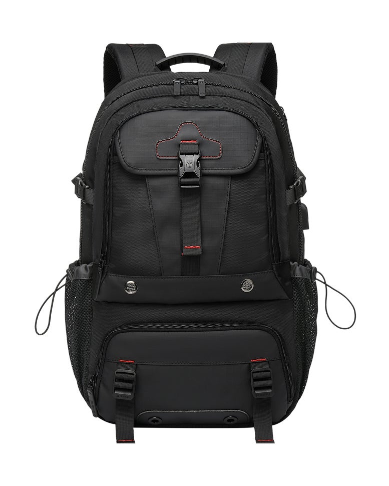 جولدن وولف حقيبة ظهر لابتوب مقاومة للماء 17" - لون اسود — جولدين وولف - Image 1